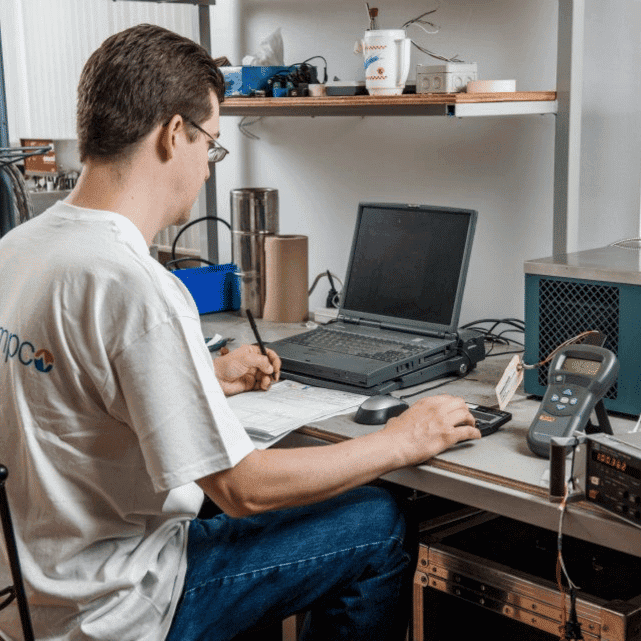 Intempco's engineer, Steve, calibration our products. 