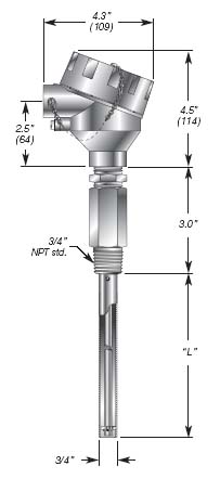 Capacitance Level Transmitter w/ 4-20 mA Output Details